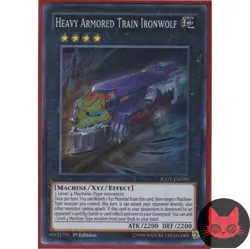 Yugioh Heavy Armored Train Ironwolf RATE-EN050 Super Rare 1st Edition NM - Image 1