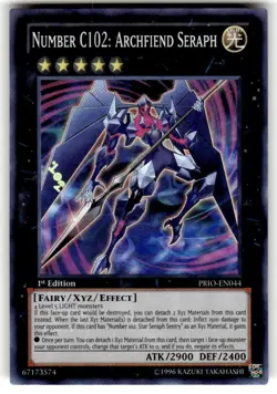 Yu-Gi-Oh TCG Number c102: Archfiend Seraph PRIO EN044 1st edition NM - Image 1