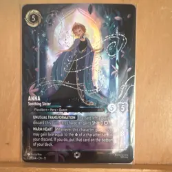 Disney Lorcana Anna-Soothing Sister Foil Character Card 227/204 ENCHANTED - Image 1