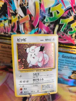 Pokemon Karte Card Piepi Clefairy Expansion Base Set Holo Wotc japanese Exc - Image 1