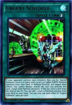 URGENT SCHEDULE (LED4-EN037) - YuGiOh Ultra Rare 1st Ed. Spell - Image 1