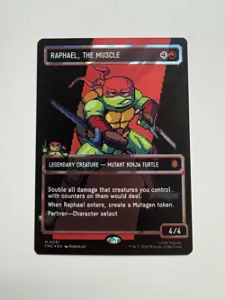 RAPHAEL, THE MUSCLE - Borderless PIXEL ART Surge Foil (0091) - TMNT - MTG READ - Image 1