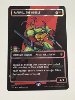 RAPHAEL, THE MUSCLE - Borderless PIXEL ART Surge Foil (0091) - TMNT - MTG READ - Image 3