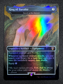 MTG RING OF BARAHIR 0355 LORD OF THE RINGS COMMANDER LTC BORDERLESS FOIL NM - Image 3