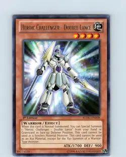 Yu-Gi-Oh Heroic Challenger - Double Lance REDU-EN008 1st Edition Rare Card NM - Image 1