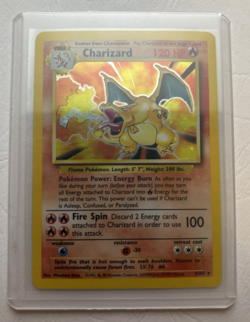 Charizard Holo Rare 1999 4/ 102 Base Set Unlimited Pokemon TCG - Image 1