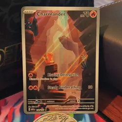 Pokemon Charmander 168/165 Sv2a: Card 151 Art Rare Full Art Holo HP 70 - Image 3
