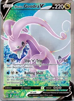 Hisuian Goodra V 187/196 Rare Ultra Lost Origin Pokemon NM - Image 1