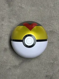 Level Ball Pokemon Collectible Tin: Yellow, Red, and Black Pokeball (Empty) - Image 1