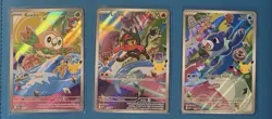 Pokemon First Partner Illustration Alolan Starters Rowlet Litten Poplio Promo NM - Image 1