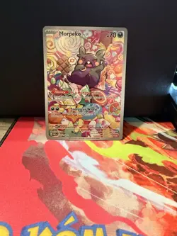 Pokemon TCG Morpeko Paradox Rift Holo Illustration Card 206/182 - Image 1