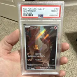 Pokemon Charmander 168/165 SV2a Card 151 Art Rare Holo Japanese PSA 10 - Image 1