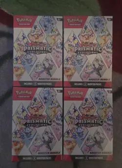 Pokemon TCG Scarlet & Violet Prismatic Evolutions Booster Bundle Lot of 4 Sealed - Image 1