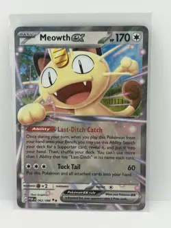 Pokemon Meowth EX 062/088 Double Rare Pokemon Perfect Order NM - Image 1