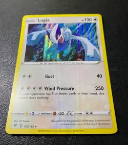 Lugia 132/185 Holo Vivid Voltage Pokemon TCG Error CardU Holo BleedU -LP #1 - Image 1