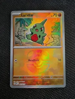 Pokemon Larvitar (Master Ball Pattern) 047/131 Sv: Prismatic Evolutions Holo - Image 1