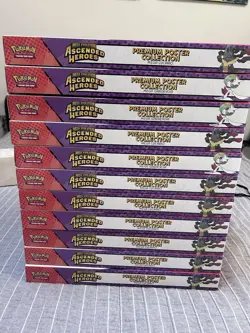 Pokemon Ascended Hero’s Premium Poster Collections 9 Sealed Boxes! - Image 1