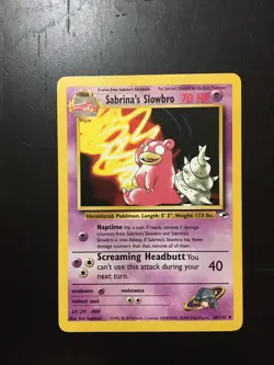 Sabrina’s Slowbro 60/132 Gym Heroes Pokemon Card - Image 1