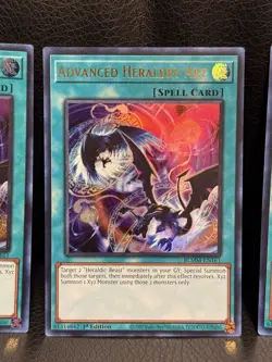 Yugioh! 3x Advanced Heraldry Art BLMM-EN161 Ultra Rare 1st Ed NM - Image 2