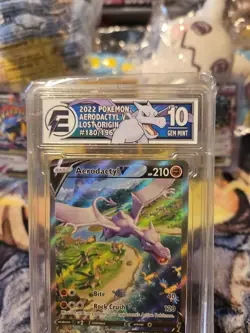 Aerodactyl V 180/196 Lost Origin Alternate Full Art Pokemon Card 10 Gem Mint - Image 2