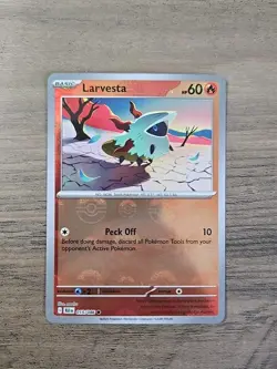 Pokemon TCG Larvesta Poke Ball Pattern 015/086 SV: Black Bolt Holo NM - Image 1