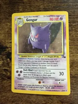 Pokemon Gengar 5/62 Fossil Holo 1999 Excellent Condition - Image 1