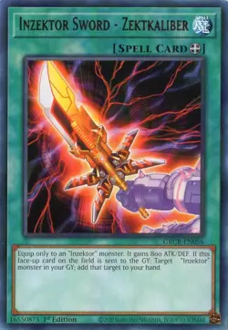 YuGiOh Card - (NM) Inzektor Sword Zektkaliber GRCR-EN056 - 1st Ed Rare - Image 1