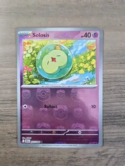 Pokemon TCG Solosis 037/086 Black Bolt SV Master Ball Holo NM - Image 1