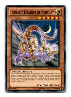 Hieratic Dragon of Nebthet - GAOV-EN021 1st Edition - YuGiOh-LP - Image 1