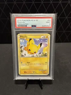 2010 POKEMON UNDAUNTED PIKACHU 61/90 PSA 9 - Image 1