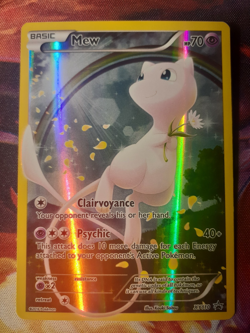 Pokemon Mew TCG XY110 Holo Black Star Promo Full Art 2016 Lightly Played - Image 1