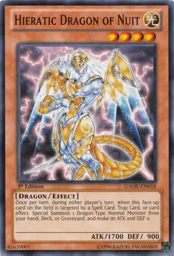 Hieratic Dragon of Nuit - GAOV-EN018 - Common - Unlimited Edition - Lightly Play - Image 1