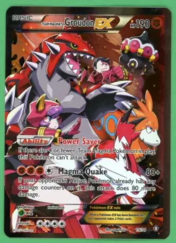 Team Magma's Groudon Ex Pokemon Double Crisis Ultra Rare 15/34 ALP/MP - Image 1
