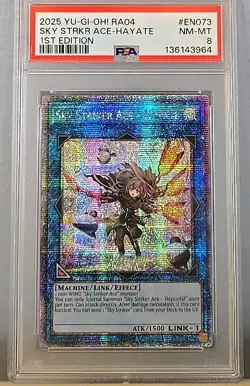 2025 Yu-Gi-Oh RA04-EN073 Sky Striker Ace - Hayate 1st Edition Quarter PSA 8 - Image 1