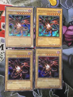 Yu-Gi-Oh! 4x Rotaugiger B. Drache/Red-Eyes B. Dragon PCJ BNZ DB1 Ultra Secret - Image 1