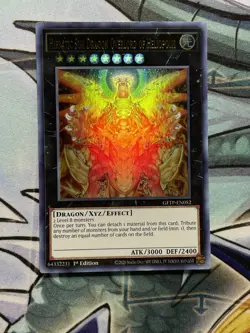 Yugioh Hieratic Sun Dragon Overlord of Heliopolis GFTP-EN052 Ultra Rare 1st NM - Image 2
