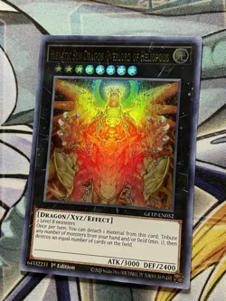 Yugioh Hieratic Sun Dragon Overlord of Heliopolis GFTP-EN052 Ultra Rare 1st NM - Image 3