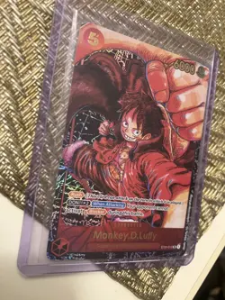 Monkey.D.Luffy (op05) SR Alt Art ST01-012 Awakening of the New Era Foil Oda Gold - Image 3