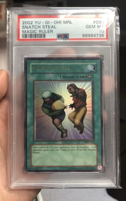2002 Yu-Gi-Oh! Snatch Steal Magic Ruler Holo Foil Card MRL-036 PSA 10 Gem Mint - Image 1