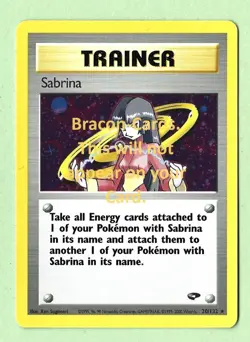 [052] Pokemon Gym Challenge Card Trainer Sabrina HOLO RARE 20/132 - Image 1
