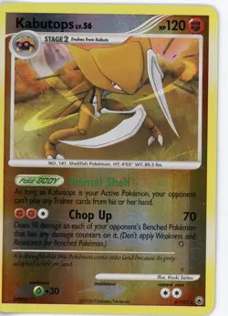 2008 Pokemon Kabutops 6/100 Reverse Holofoil Majestic Dawn Lightly Played - Image 1