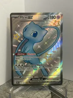Pokemon Mew ex Full Art Holo Shiny Ultra Rare 216/091 SV: Paldean Fates - Image 1