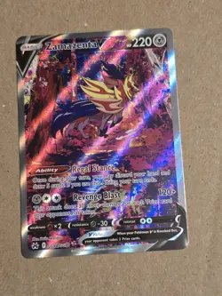 Pokemon TCG Zamazenta v Crown Zenith Galarian Gallery Ultra Rare Card GG54/GG70 - Image 1