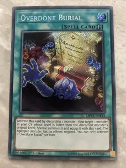 Yugioh - Overdone Burial - MP18-EN143 - Secret Rare 1st Edition - Image 1