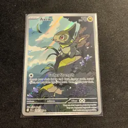 Axew 145/086 Illustration Rare Pokemon Black Bolt SV10 BLK Holo NM/M - Image 1
