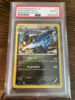 2012 Black & White Dragons Exalted Garchomp #90 Holo PSA 8 NM-MT Pokemon TCG - Image 1