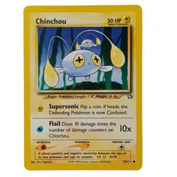 Pokemon Chinchou 55/111 N1 Neo Genesis Unlimited NM - Image 1