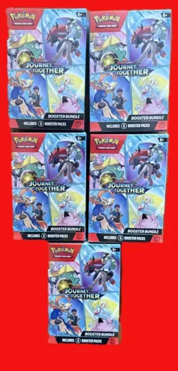 5 x Pokemon JOURNEY TOGETHER Booster Bundle NEW 30 total bstrs - Image 1
