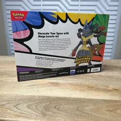 Pokemon TCG Ascended Heroes Premium Poster Collection Mega Lucario EX IN HAND - Image 2