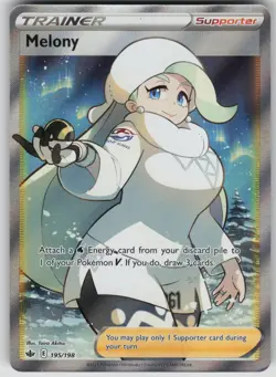 Pokemon TCG Melony (Full Art) Ultra Rare SWSH06: Chilling Reign 195/198 - Image 1